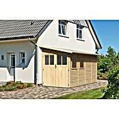 Karibu Gartenhaus Wandlitz 4 (Außenmaß inkl. Dachüberstand (B x T): 200 x 408 cm, Holz, Natur) | BAUHAUS