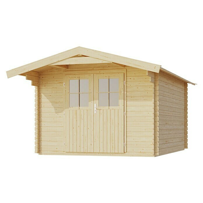T): (B x Natur) Gartenhaus Holz, 575 172 cm, 314 B | BAUHAUS Dachüberstand inkl. Weka (Außenmaß x