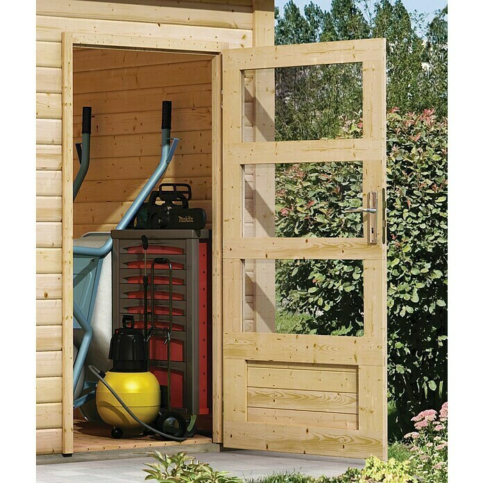 Karibu Gartenhaus Schönbuch 2 (Außenmaß inkl. Dachüberstand (B x T): 458 x 302 cm, Holz, Natur) | BAUHAUS