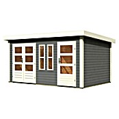 Karibu Gartenhaus Schönbuch 2 (Außenmaß inkl. Dachüberstand (B x T): 458 x 302 cm, Holz, Terragrau) | BAUHAUS