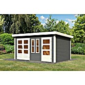 Karibu Gartenhaus Schönbuch 2 (Außenmaß inkl. Dachüberstand (B x T): 458 x 302 cm, Holz, Terragrau) | BAUHAUS