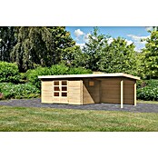 Karibu Gartenhaus (Außenmaß inkl. Dachüberstand (B x T): 706 x 333 cm, Holz, Natur, Mit Seitendach & Rückwand) | BAUHAUS