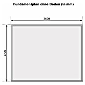 Karibu Gartenhaus Meldorf (Außenmaß inkl. Dachüberstand (B x T): 404 x 320 cm, Holz, Natur) | BAUHAUS