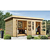Karibu Gartenhaus Schönbuch 2 (Außenmaß inkl. Dachüberstand (B x T): 458 x 302 cm, Holz, Natur) | BAUHAUS