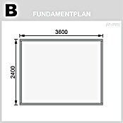 Karibu Gartenhaus Kastorf 7 (Außenmaß inkl. Dachüberstand (B x T): 396 x 273 cm, Holz, Natur) | BAUHAUS
