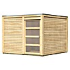 Karibu Gartenhaus Qubic 2 (Außenmaß inkl. Dachüberstand (B x T): 276 x 276 cm, Holz, Natur) | BAUHAUS