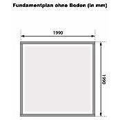 Karibu Gartenhaus Kandern 1 (Außenmaß inkl. Dachüberstand (B x T): 236 x 232 cm, Holz, Terragrau) | BAUHAUS