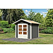 Karibu Gartenhaus Talkau 3 (Außenmaß inkl. Dachüberstand (B x T): 270 x 234 cm, Holz, Terragrau) | BAUHAUS