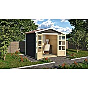 Karibu Gartenhaus Talkau 3 (Außenmaß inkl. Dachüberstand (B x T): 270 x 234 cm, Holz, Terragrau) | BAUHAUS