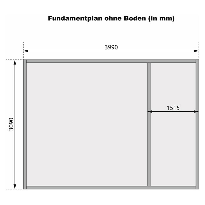 Karibu Gartenhaus Lagor (Außenmaß inkl. Dachüberstand (B x T): 468 x 390 cm, Holz, Natur) | BAUHAUS