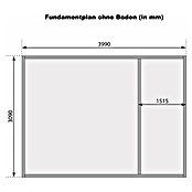 Karibu Gartenhaus Lagor (Außenmaß inkl. Dachüberstand (B x T): 468 x 390 cm, Holz, Natur) | BAUHAUS