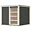 Karibu Gartenhaus Qubic 1 (Außenmaß inkl. Dachüberstand (B x T): 246 x 246 cm, Holz, Terragrau) | BAUHAUS