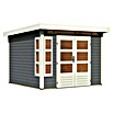 Karibu Gartenhaus Kastorf 6 (Außenmaß inkl. Dachüberstand (B x T): 305 x 303 cm, Holz, Terragrau) | BAUHAUS