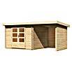 Karibu Gartenhaus Bastrup 5 (Außenmaß inkl. Dachüberstand (B x T): 514,5 x 333 cm, Holz, Natur, Mit Seitendach, Rück- und Seitenwand) | BAUHAUS