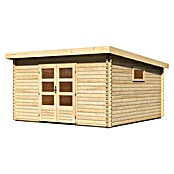 Karibu Gartenhaus (Außenmaß inkl. Dachüberstand (B x T): 406 x 422 cm, Holz, Natur) | BAUHAUS