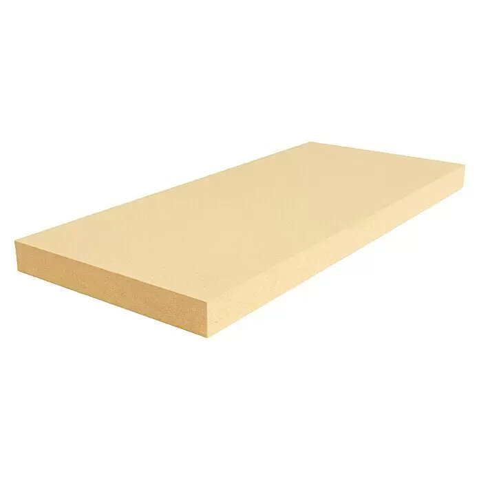Steico Holzfaserdämmplatte therm dry - 1.350 x 600 x 60 mm, Wärmeleitfähigkeit: 0,037 W/(mK) - Rechteckige beige Holzfaser-Dämmplatte.