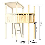 Karibu Erweiterungsmodul für Spieltürme (Holz, Natur, Passend für: Karibu Kinderspieltürme Lotti, Danny, Frieda, Luis) | BAUHAUS
