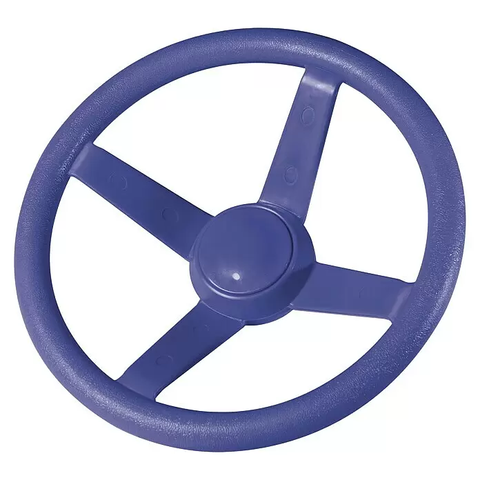 Karibu Lenkrad - Blau - Blaues Spielzeuglenkrad aus Kunststoff mit drei Speichen.