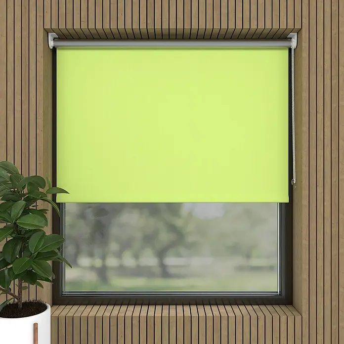 Expo Ambiente Rollo Mini - B x H: 90 x 210 cm, Grün, Uni, Verdunkelnd - Grünes Rollo am Fenster, das das Tageslicht sanft filtert und für eine angenehme Atmosphäre sorgt. Ideal für Wohn- und Schlafräume.