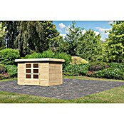 Karibu Gartenhaus Cuno 4 (Außenmaß inkl. Dachüberstand (B x T): 330 x 238 cm, Holz, Natur) | BAUHAUS