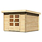 Karibu Gartenhaus Malta (Außenmaß inkl. Dachüberstand (B x T): 315 x 333 cm, Holz, Natur, Ohne Seitendach) | BAUHAUS