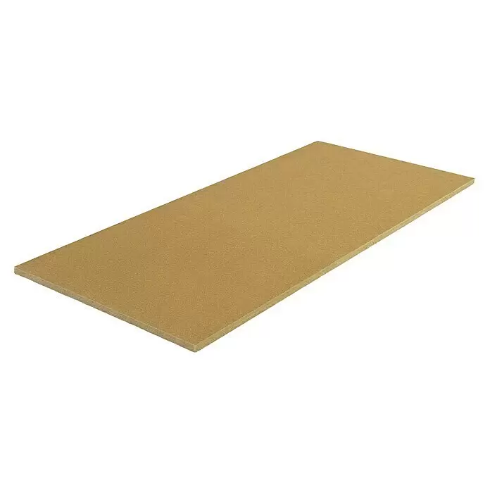 Steico Holzfaserdämmplatte base - 1.350 x 600 mm, Stärke: 40 mm, Wärmeleitfähigkeit: 0,048 W/(mK) - Hellbraune rechteckige Dämmplatte mit feiner körniger Textur.