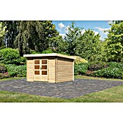 Karibu Gartenhaus Malta (Außenmaß inkl. Dachüberstand (B x T): 315 x 333 cm, Holz, Natur, Ohne Seitendach) | BAUHAUS