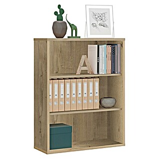 Muebles Pitarch Estantería de madera (Al x An x Pr: 99,5 x 75,5 x 33 cm, Número de baldas: 3 ud., Atornillado, Roble)