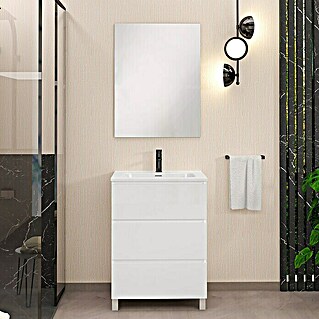 Conjunto de mueble de baño Grace (60 cm, 3 pzs., Blanco, Mate)
