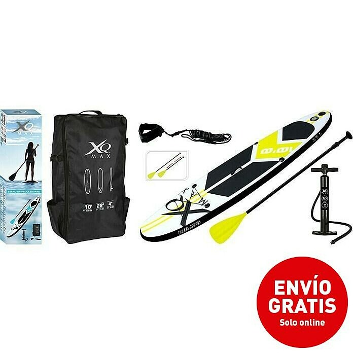 Paddle surf XQMax (L x An x Al: 305 x 71 x 10 cm, Carga útil: 100 kg, Hinchable, Lima/Blanco) | BAUHAUS