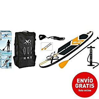 Paddle surf XQMax (L x An x Al: 305 x 71 x 10 cm, Carga útil: 100 kg, Hinchable, Naranja/Blanco)