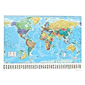 Decoratief paneel (World Map English Political, b x h: 100 x 140 cm) | BAUHAUS