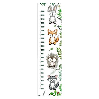 Decoratief paneel Groeimeter (Forest Animals, b x h: 30 x 120 cm)