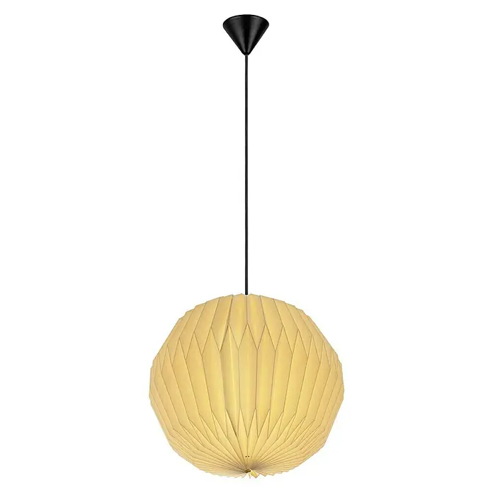 Nordlux Lampenschirm BELLOY - L x B x H: 30 x 30 x 26 cm, Weiß, 30 cm - Die gelbe Hängelampe sorgt für stimmungsvolles Licht. Das Design ist elegant und modern, ideal für jeden Raum.