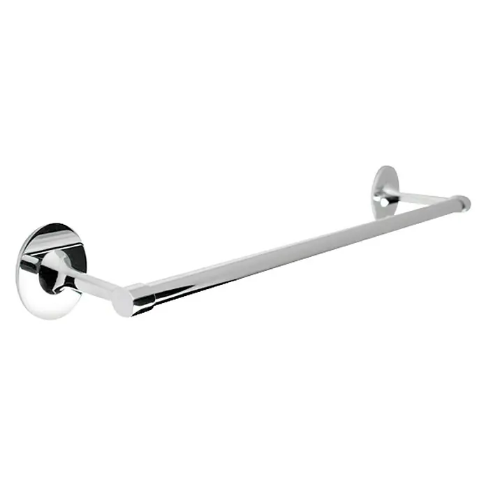 Bath Stage B-Full Toallero - Ancho: 45 cm, Tipo de montaje: Pegado, Brillante - Barra de toalla plateada con soportes redondos, ideal para baños y aseos de invitados. Diseño elegante para complementar cualquier decoración.