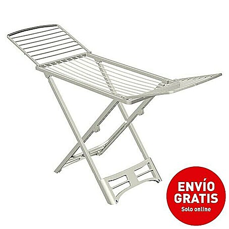 Tendedero con alas P-2/A Resina (Longitud cuerda de tender: 20 m, L x An x Al: 182 x 55 x 88 cm, Blanco)