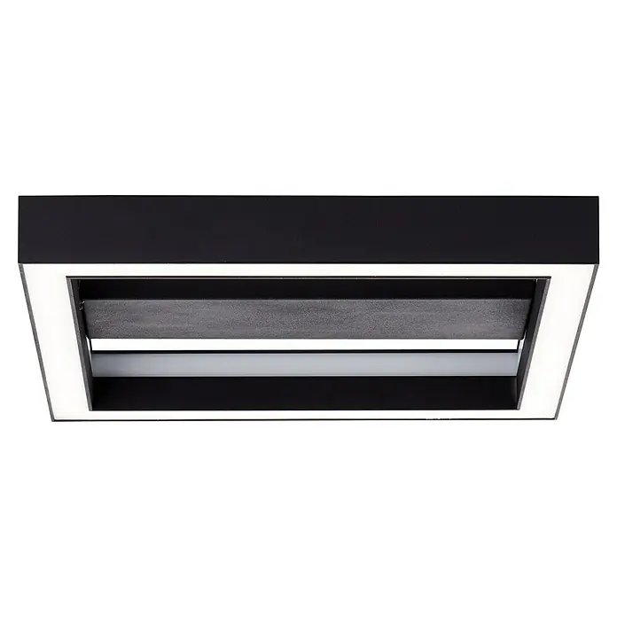 Brilliant LED-Panel Icarus - L x B x H: 30 x 30 x 5,7 cm, 18 W, Schwarz, Warmweiß - Moderne Dunstabzugshaube in Schwarz mit weißem Rahmen und integrierter Beleuchtung, für eine stilvolle Küchenausstattung.