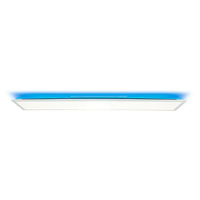 Brilliant LED-Panel Allie - L x B x H: 119,6 x 29,6 x 5,3 cm, 37 W, Weiß - LED-Deckenleuchte mit blauer Hintergrundbeleuchtung, modernes Design für stilvolle Beleuchtung und energiesparende Leistung.