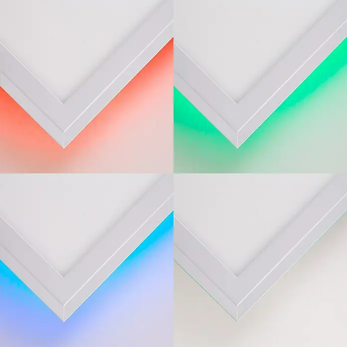 Brilliant LED-Panel Allie - L x B x H: 119,6 x 29,6 x 5,3 cm, 37 W, Weiß - LED-Panels in vier Farben: Rot, Grün, Blau und Weiß. Ideal für stimmungsvolle Beleuchtung und modernes Design.