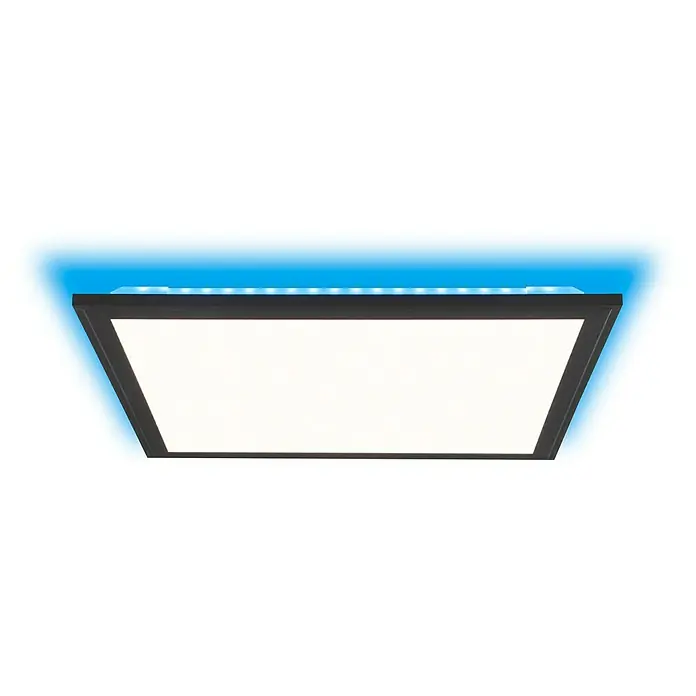 Brilliant LED-Panel Allie - L x B x H: 39,6 x 39,6 x 5,3 cm, 24 W, Schwarz - Die LED-Deckenleuchte mit blauem Lichteffekt ist eine moderne und stilvolle Beleuchtungslösung für jeden Raum. Das Licht sorgt für eine angenehme Atmosphäre.