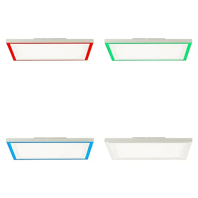 Brilliant LED-Panel Lanette - 24 W, L x B x H: 40 x 40 x 5 cm, Weiß, Warmweiß - Deckenleuchten mit farbigen Rahmen: Rot, Grün, Blau und Weiß. Moderne Beleuchtung für jeden Raum.