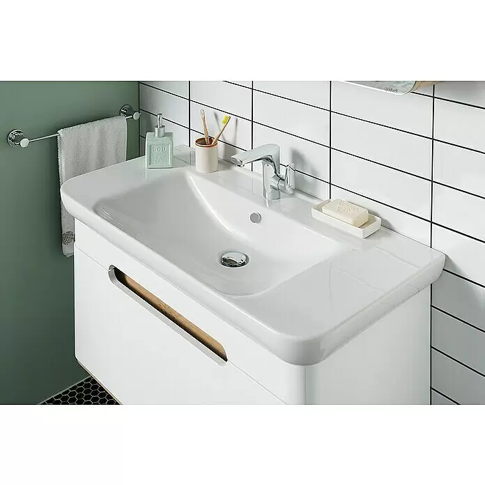 VitrA Sento Badmöbel-Set - 98 cm, Weiß, Griffmulde - Stimmungsaufnahme