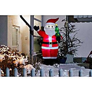 LED-Weihnachtsdekofigur Aufblasbarer Weihnachtsmann (145 x 86 x 245 cm, Mehrfarbig, Netzbetrieben, LED)