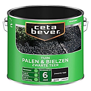 Cetabever Buitenbeits Palen & Bielzen (Zwarte teer, Inhoud: 2,5 l, Zijdeglans)