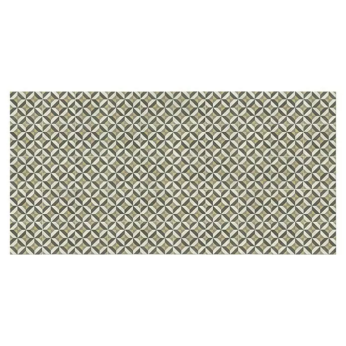 Beauflor PVC-Boden Meterware Orion400 cm, Tile 04, Olivgrün/Beige