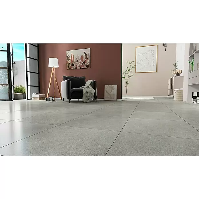 Feinsteinzeugfliese Serpico - 59,5 x 59,5 cm, Coolgrey, Glänzend - Stimmungsaufnahme