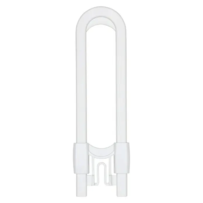 Arregui Cierre para muebles A-1044080 - L x An: 18,5 x 5,5 cm, Blanco - Primer plano de un cierre de armario blanco, que muestra su diseño simple para la seguridad infantil.