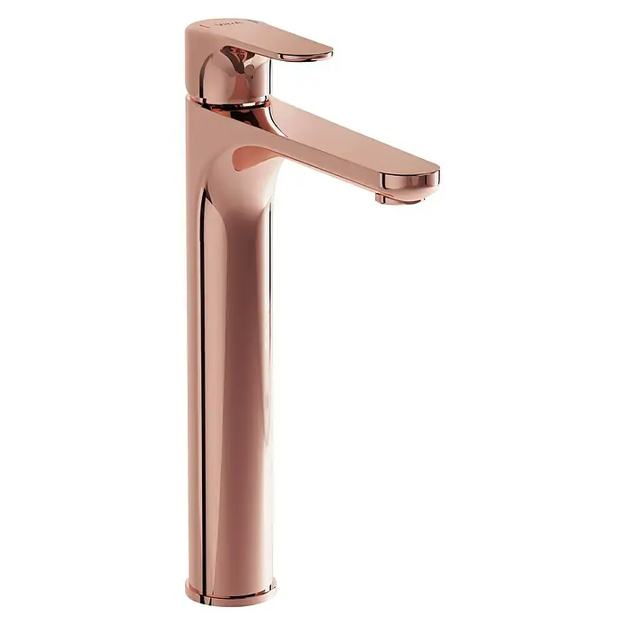 VitrA Waschtischarmatur Root Round - Höhe: 31,5 cm, Kupfer - Elegante Roségold-Armatur. Hochwertige Badarmatur im modernen Design, die jedem Badezimmer einen Hauch von Luxus verleiht.