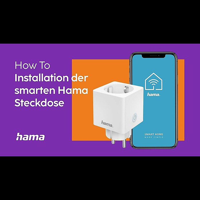 Hama Mini WLAN-Steckdose, App- und Sprachsteuerung