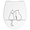 Poseidon WC-Sitz Cats (Duroplast, Weiß/Schwarz, Mit Absenkautomatik) | BAUHAUS